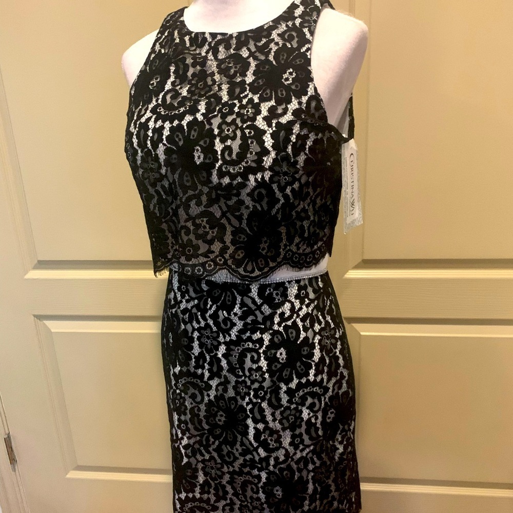 NWT Christina Wu Celebration Lace Evening Gown 8 - Picture 2 of 11